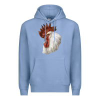 Colony Blue Leghorn Rooster Head Premium Hoodie - LillyAllenDesigns