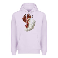 Lilac Leghorn Rooster Head Premium Hoodie - LillyAllenDesigns