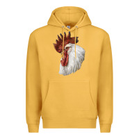 Mustard Leghorn Rooster Head Premium Hoodie - LillyAllenDesigns