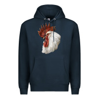 Navy Leghorn Rooster Head Premium Hoodie - LillyAllenDesigns