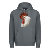 Rock Leghorn Rooster Head Premium Hoodie - LillyAllenDesigns