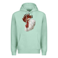 Seafoam Leghorn Rooster Head Premium Hoodie - LillyAllenDesigns