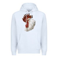 White Leghorn Rooster Head Premium Hoodie - LillyAllenDesigns