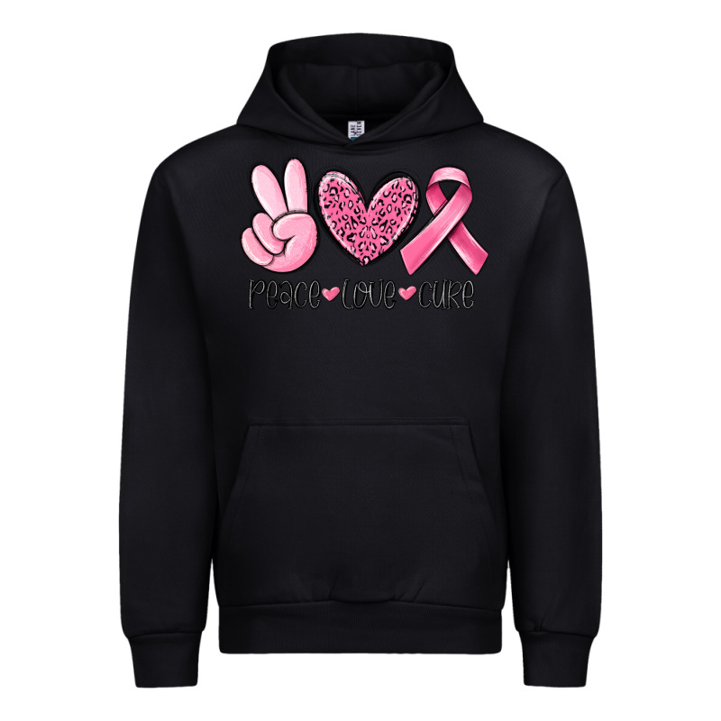 Peace Love Cure Breast Cancer Urban Hoodie by MaliasSmallBusiness | Teevron
