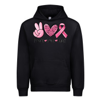 Black peace love cure breast cancer Urban Hoodie - MaliasSmallBusiness