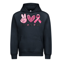 Navy peace love cure breast cancer Urban Hoodie - MaliasSmallBusiness