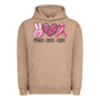 Pigment Burro peace love cure breast cancer Urban Hoodie - MaliasSmallBusiness