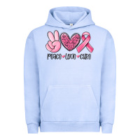 Pigment Grape Ice peace love cure breast cancer Urban Hoodie - MaliasSmallBusiness