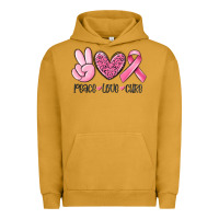 Pigment Peanut Butter peace love cure breast cancer Urban Hoodie - MaliasSmallBusiness