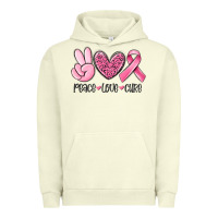 Pigment Pistachio peace love cure breast cancer Urban Hoodie - MaliasSmallBusiness