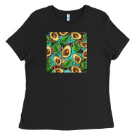 Black avacado with turquoise and leopard background mug coaster Ladies Tee - BarkalooDesign