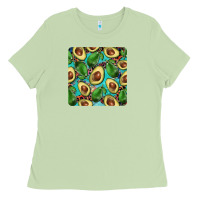 Matcha avacado with turquoise and leopard background mug coaster Ladies Tee - BarkalooDesign