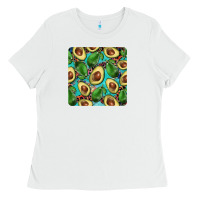 White avacado with turquoise and leopard background mug coaster Ladies Tee - BarkalooDesign
