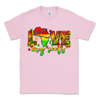 Bubblegum Pink love my roots juneteenth Classic Tee - texasbilliewilder