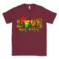 Burgundy love my roots juneteenth Classic Tee - texasbilliewilder