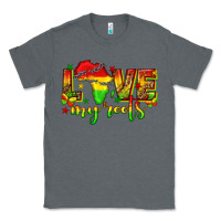 Charcoal Heather love my roots juneteenth Classic Tee - texasbilliewilder