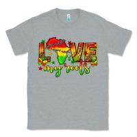 Heather Grey love my roots juneteenth Classic Tee - texasbilliewilder