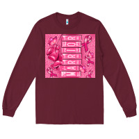 Burgundy warrior breast cancer Long Sleeve Tee - RanaPortraitStore