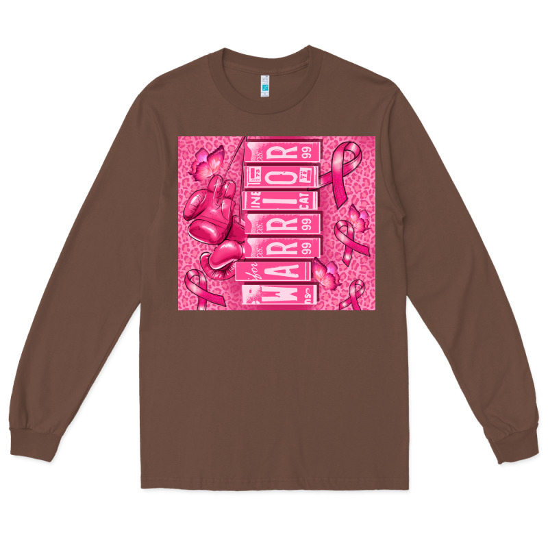 Warrior Breast Cancer Long Sleeve Tee by RanaPortraitStore | Teevron