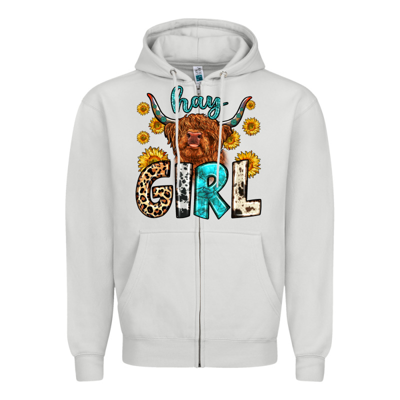 Hay Girl Zipper Hoodie by Zillion Design Studio | Teevron