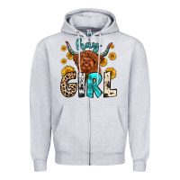 Heather Grey hay girl Zipper Hoodie - Zillion Design Studio