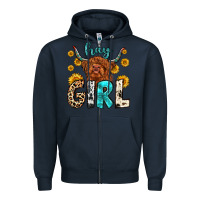Navy hay girl Zipper Hoodie - Zillion Design Studio