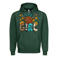 Sports Green hay girl Zipper Hoodie - Zillion Design Studio
