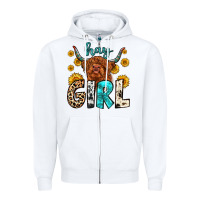 White hay girl Zipper Hoodie - Zillion Design Studio