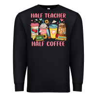 Black half teacher half coffee Premium Sweatshirt - JahusDesignShop