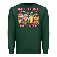 Sports Green half teacher half coffee Premium Sweatshirt - JahusDesignShop