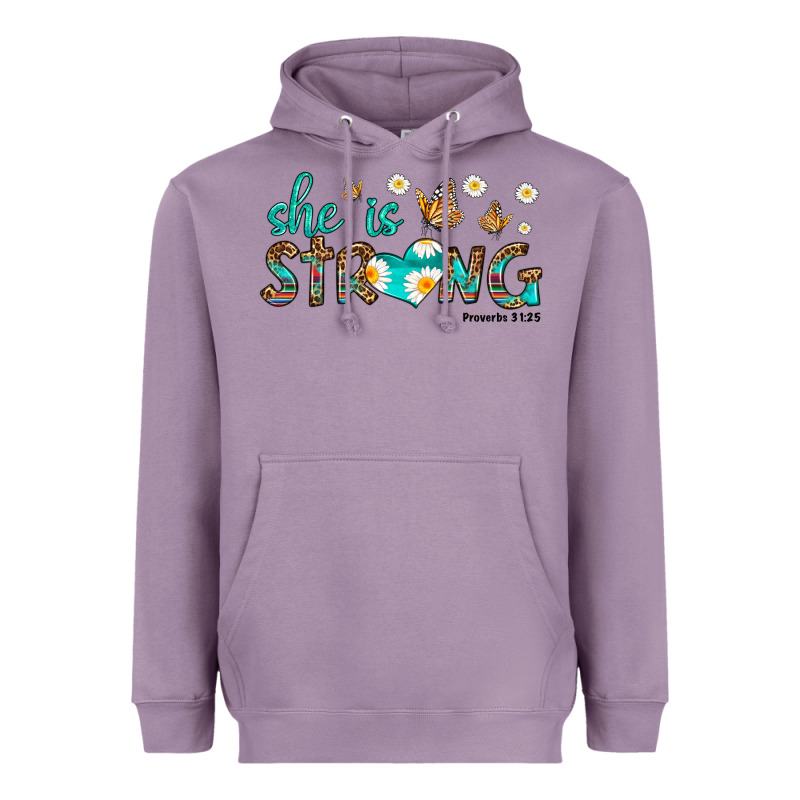 She Is Strong Heavyweight Hoodie by HRA Design Shop | Teevron