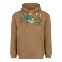 Toasted Coconut she is strong Heavyweight Hoodie - HRA Design Shop