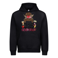 Black messy bun one loved counselor Urban Hoodie - MaliasSmallBusiness