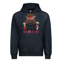 Navy messy bun one loved counselor Urban Hoodie - MaliasSmallBusiness