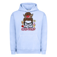 Pigment Grape Ice messy bun one loved counselor Urban Hoodie - MaliasSmallBusiness