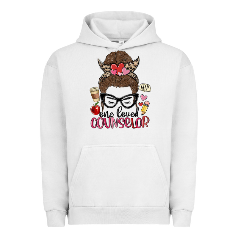 Messy Bun One Loved Counselor Urban Hoodie by MaliasSmallBusiness | Teevron