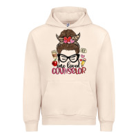 Sandshell messy bun one loved counselor Urban Hoodie - MaliasSmallBusiness