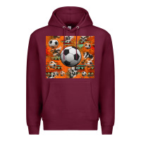 Burgundy soccer aztec glitter tumbler Premium Hoodie - Jasminsmagicworld