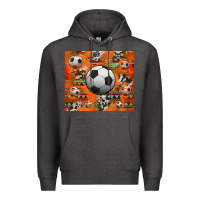 Charcoal Heather soccer aztec glitter tumbler Premium Hoodie - Jasminsmagicworld