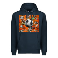 Navy soccer aztec glitter tumbler Premium Hoodie - Jasminsmagicworld