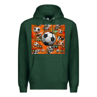 Sports Green soccer aztec glitter tumbler Premium Hoodie - Jasminsmagicworld