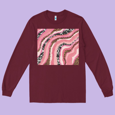 Long Sleeve Tee valentines day watercolor