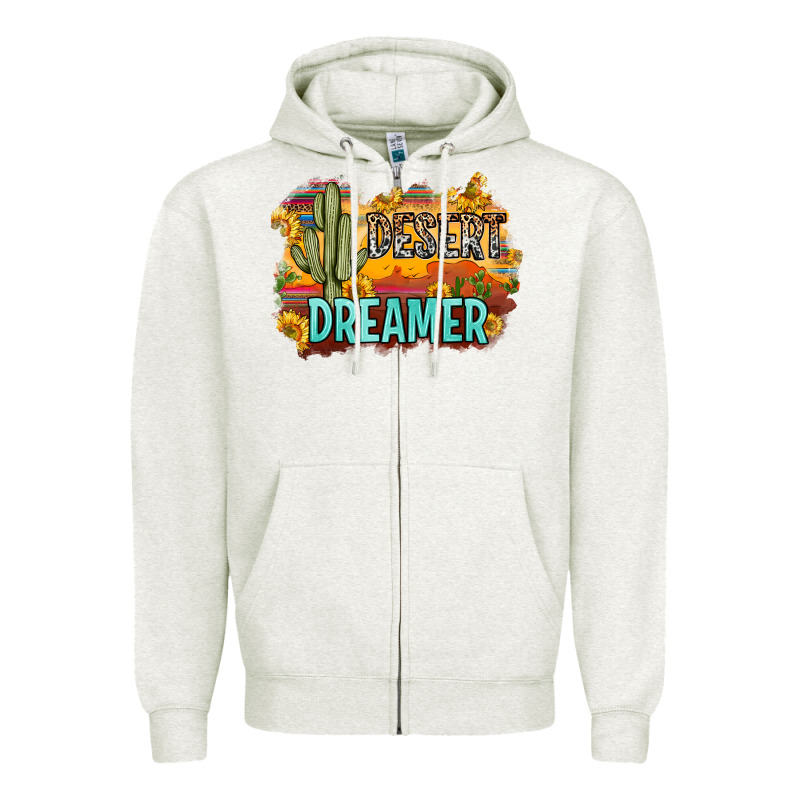 Desert Dreamer Zipper Hoodie by Zillion Design Studio | Teevron