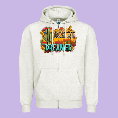 Desert Dreamer Zipper Hoodie Designed By Zillion Design Studio