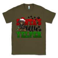 Army Green Santa's Little Yelper Classic Tee - FaDigitalArtStudio