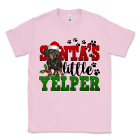 Bubblegum Pink Santa's Little Yelper Classic Tee - FaDigitalArtStudio