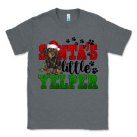 Charcoal Heather Santa's Little Yelper Classic Tee - FaDigitalArtStudio