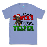 Colony Blue Santa's Little Yelper Classic Tee - FaDigitalArtStudio