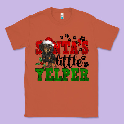 Santa's Little Yelper Classic Tee Designed By Fadigitalartstudio