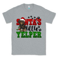 Heather Grey Santa's Little Yelper Classic Tee - FaDigitalArtStudio